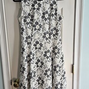 Donna Ricco Black and White Floral Mini Dress